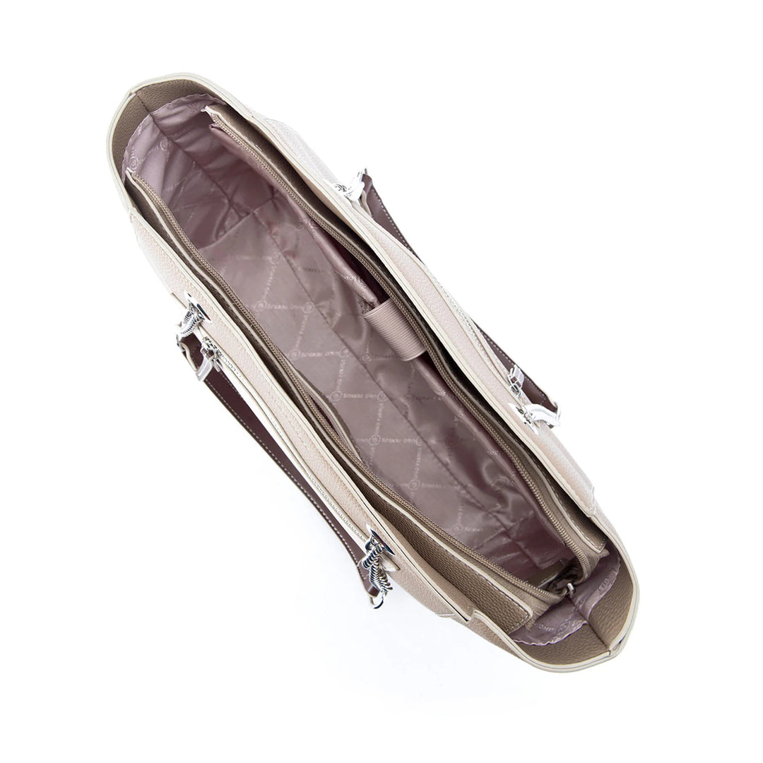 Monroe Abbey Taupe Tote Bag