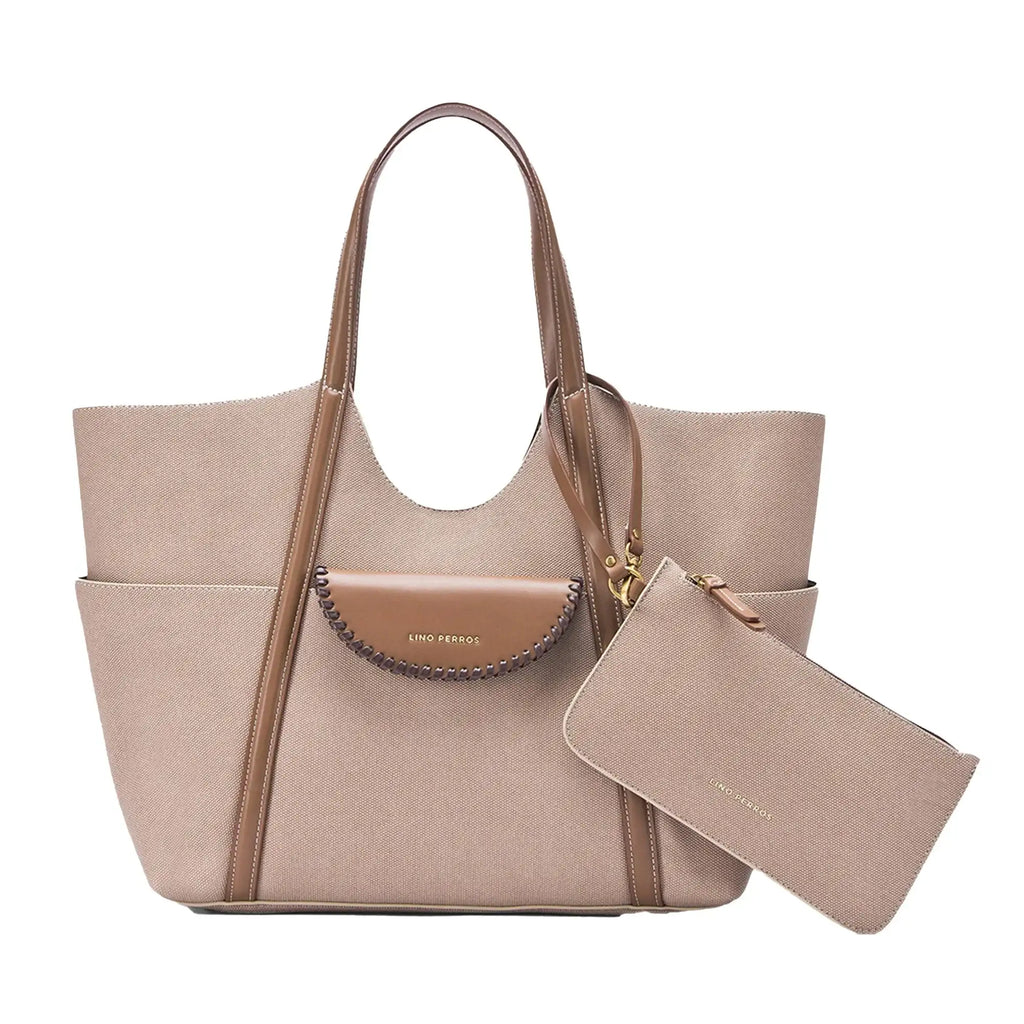 Monroe Evelyn Beige Tote Bag - Lino Perros