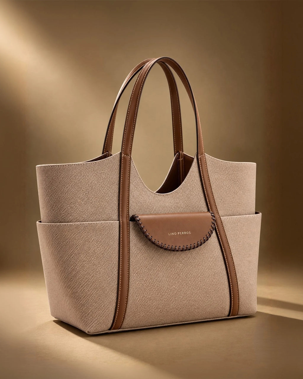 Monroe Evelyn Beige Tote Bag - Lino Perros