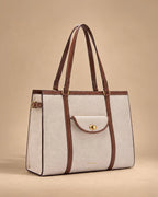 Monroe Adira Beige Tote Bag - Lino Perros