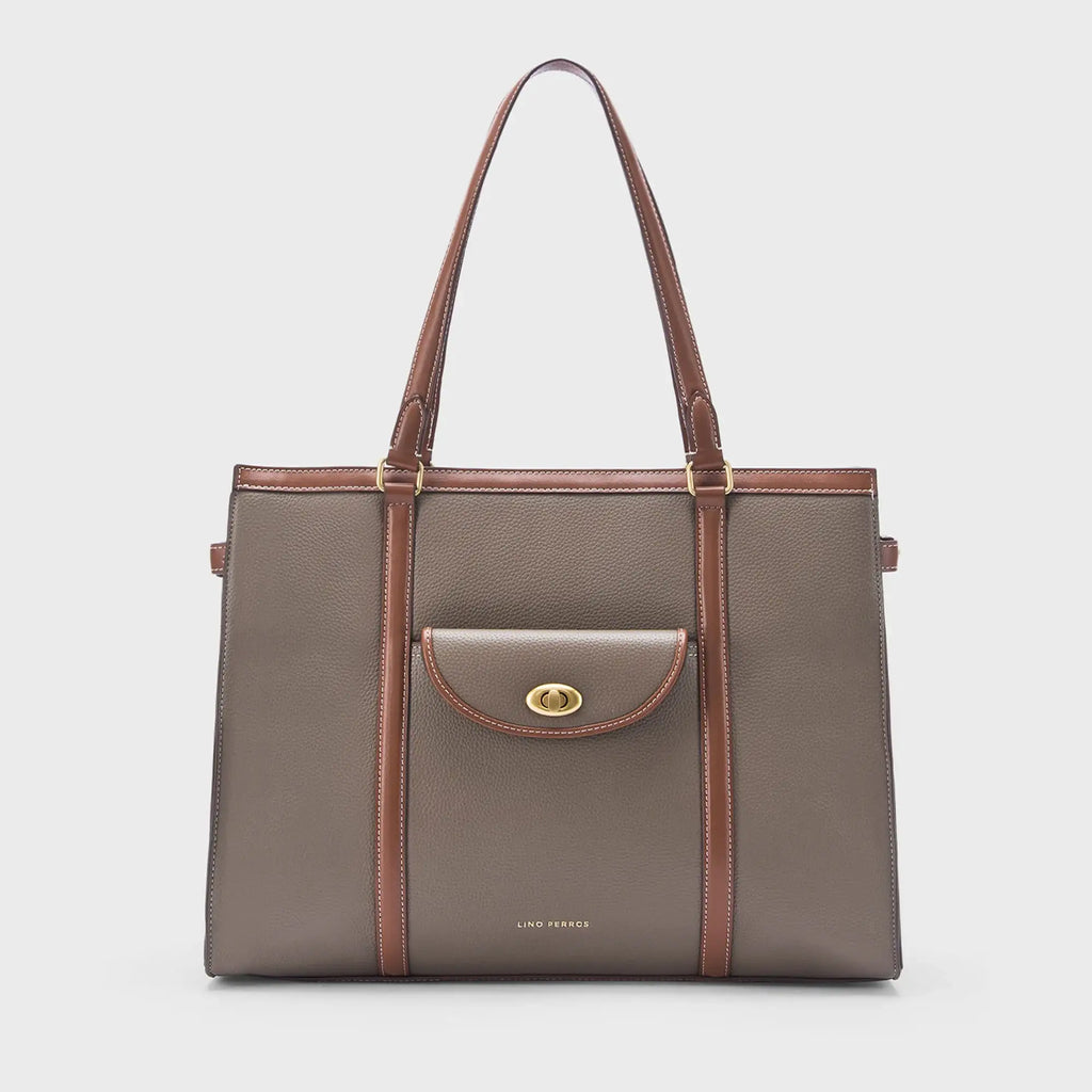 Monroe Adira Taupe Tote Bag - Lino Perros