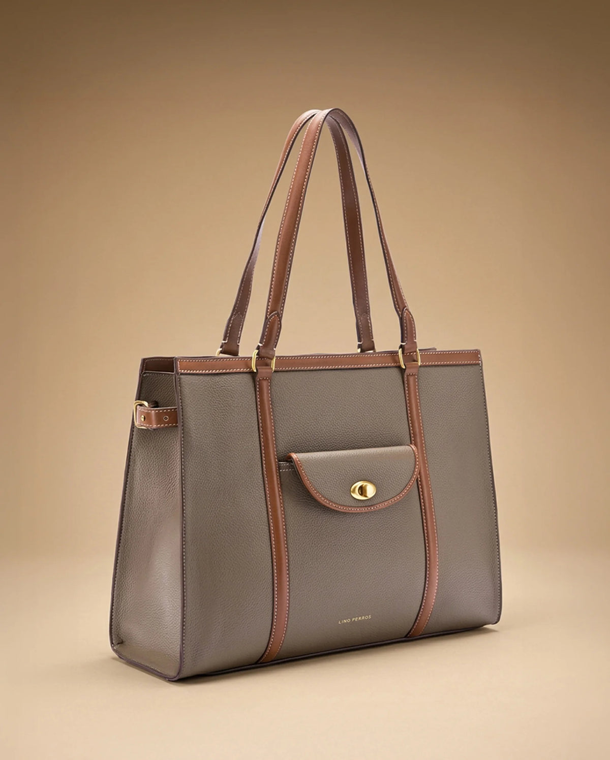 Monroe Adira Taupe Tote Bag - Lino Perros