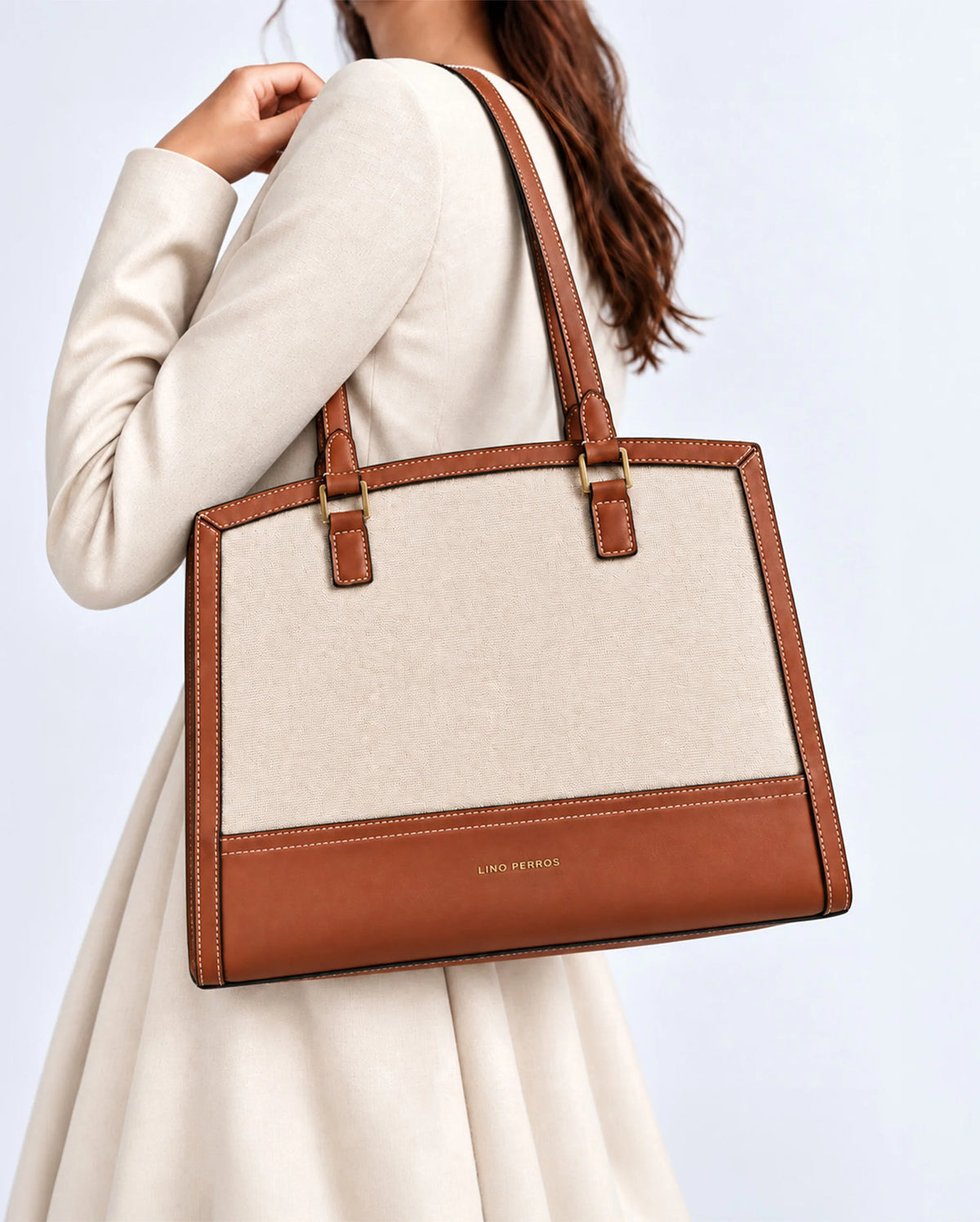 Monroe Aurelia Beige Tote Bag - Lino Perros