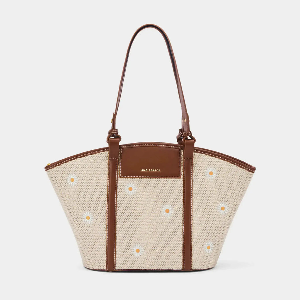 Monroe Daisy Bloom Off-White Tote Bag - Lino Perros