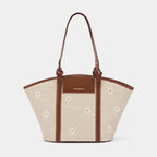 Monroe Daisy Bloom Off-White Tote Bag - Lino Perros
