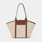 Monroe Daisy Bloom Off-White Tote Bag