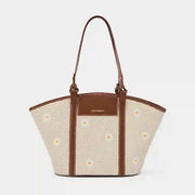 Monroe Daisy Bloom Off-White Tote Bag