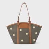 Monroe Daisy Bloom Olive Tote Bag