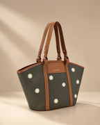Monroe Daisy Bloom Olive Tote Bag - Lino Perros