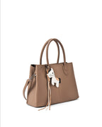 Voyage Saddle Charm Beige Satchel bag | Lino Perros