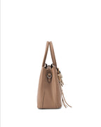 Voyage Saddle Charm Beige Satchel bag | Lino Perros