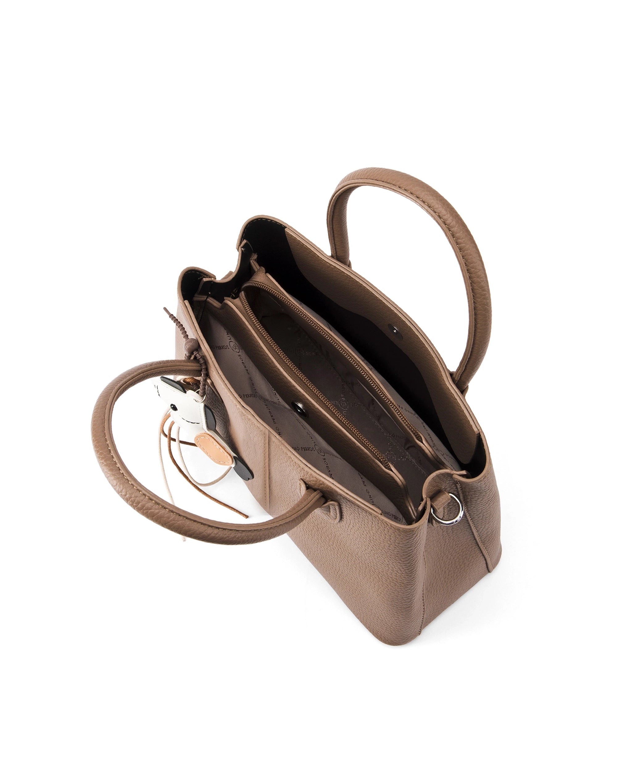Voyage Saddle Charm Beige Satchel bag