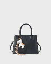 Voyage Saddle Charm Black Satchel bag