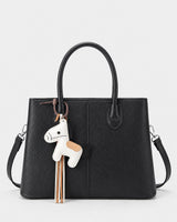 Voyage Saddle Charm Black Satchel bag