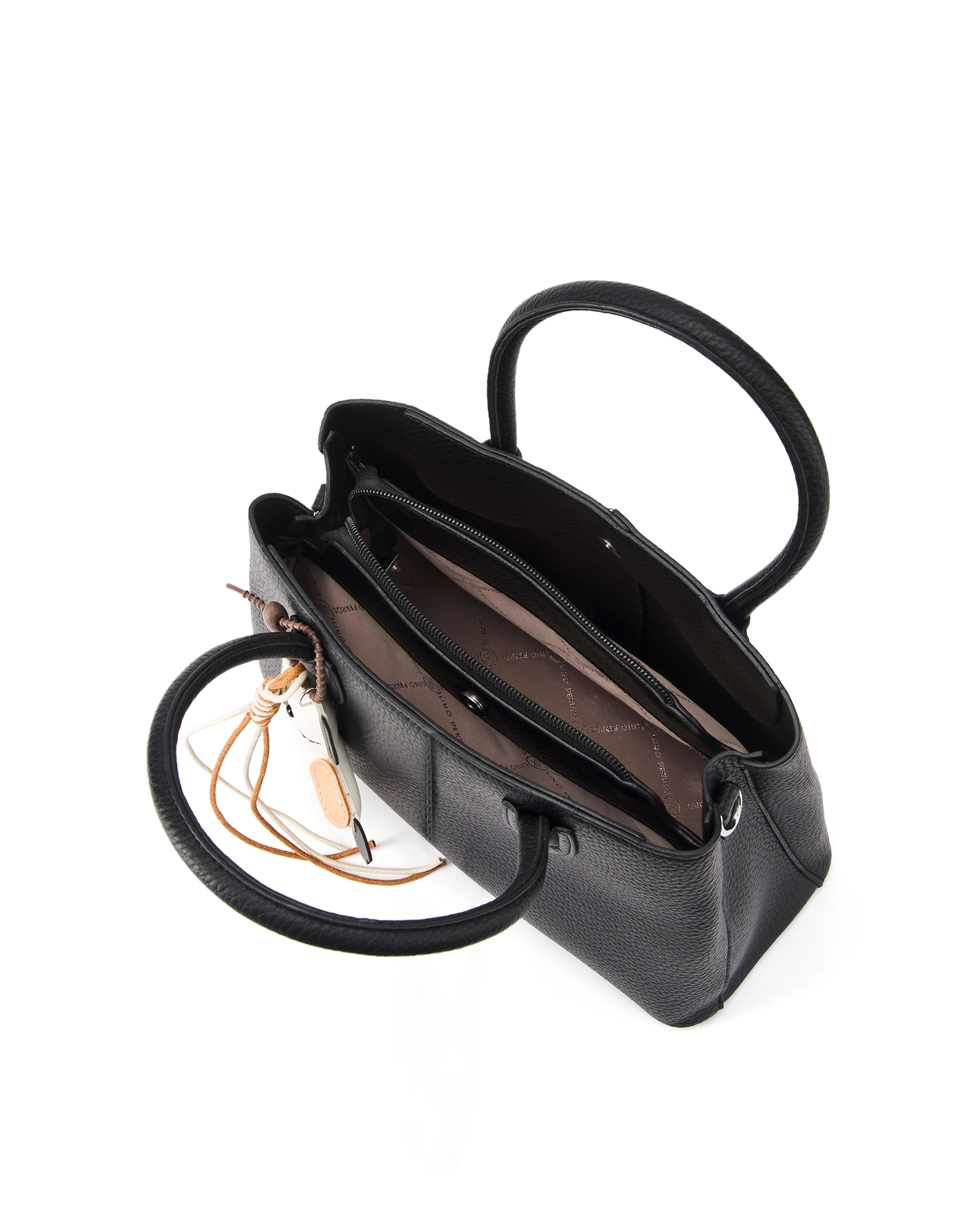 Voyage Saddle Charm Black Satchel bag