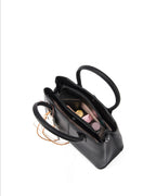 Voyage Saddle Charm Black Satchel bag | Lino Perros