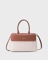 Voyage Dual Tone Beige Satchel