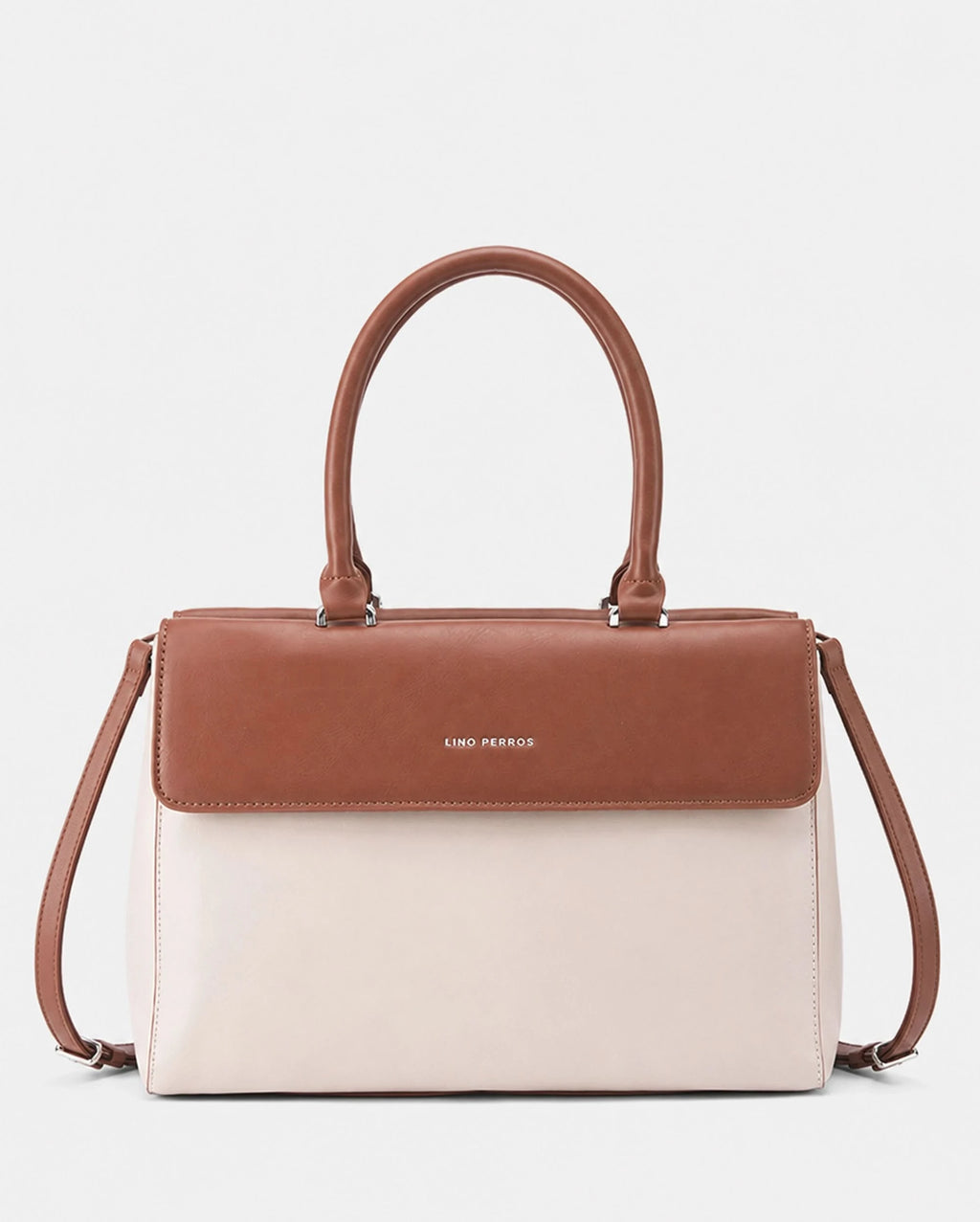 Voyage Dual Tone Beige Satchel