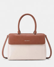 Voyage Dual Tone Beige Satchel