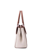 Voyage Dual Tone Beige Satchel