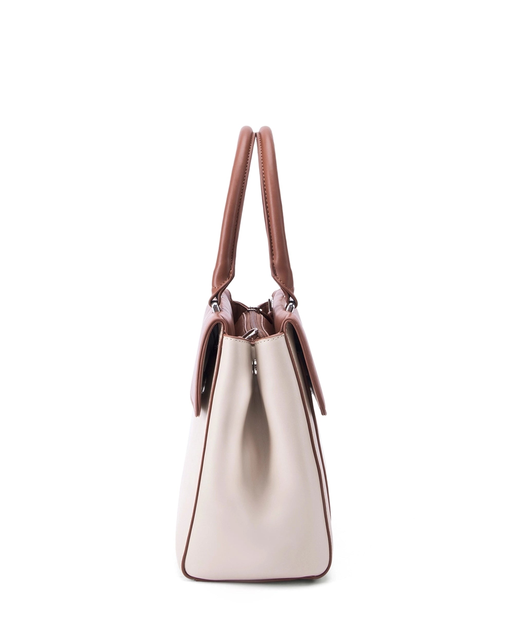 Voyage Dual Tone Beige Satchel