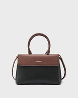 Voyage Dual Tone Black Satchel
