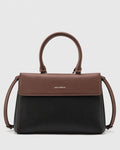 Voyage Dual Tone Black Satchel