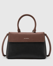 Voyage Dual Tone Black Satchel