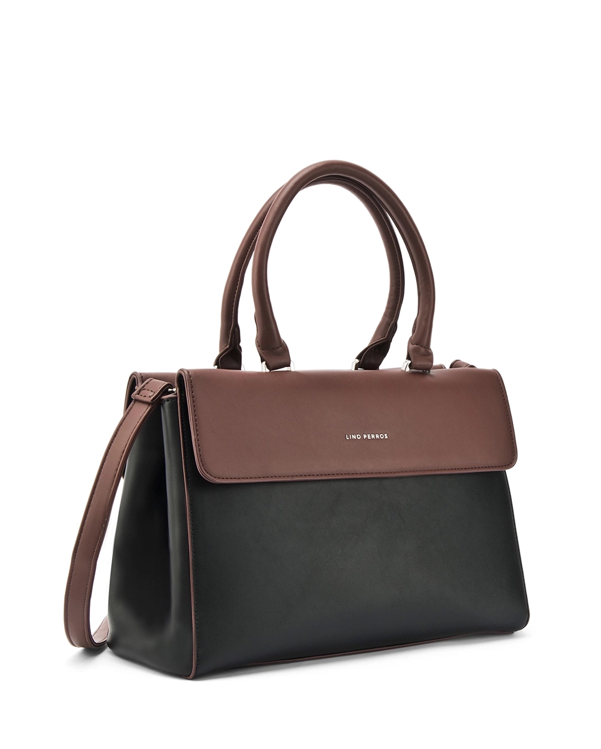Voyage Dual Tone Black Satchel