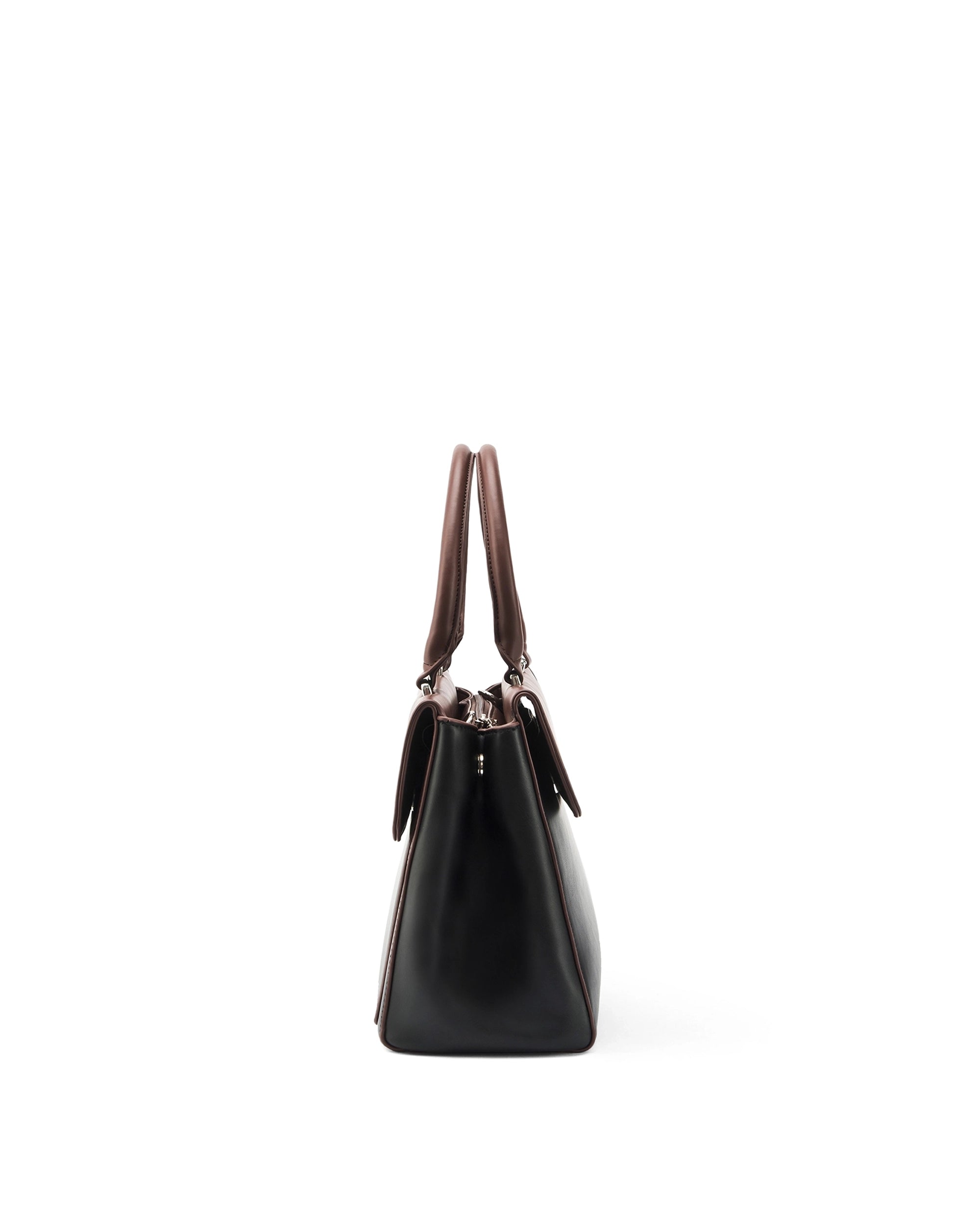 Voyage Dual Tone Black Satchel | Lino Perros