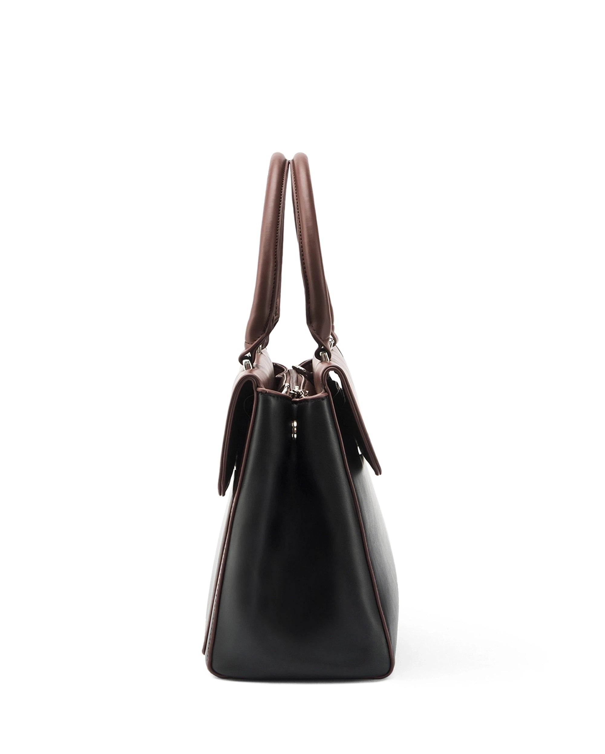 Voyage Dual Tone Black Satchel