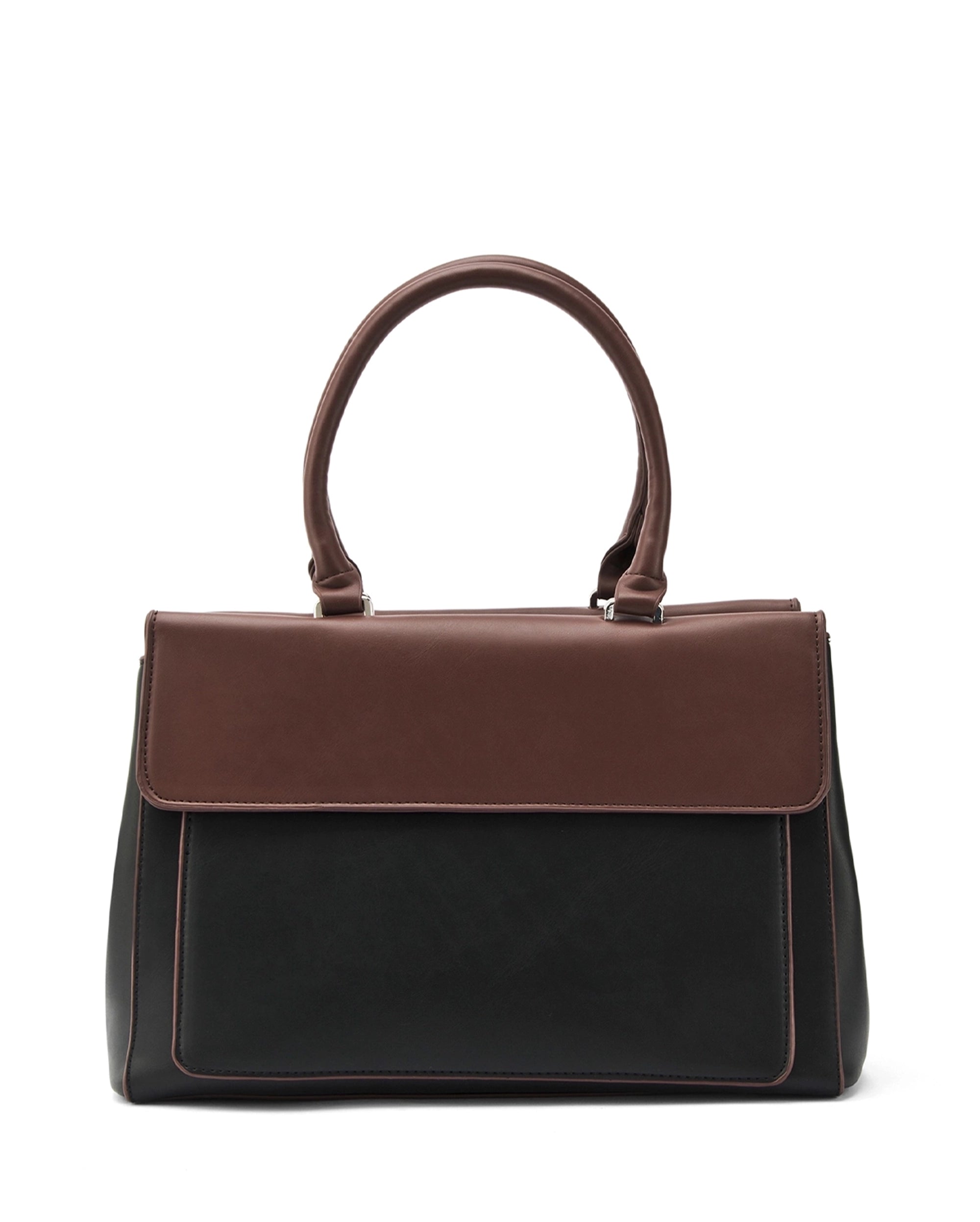 Voyage Dual Tone Black Satchel