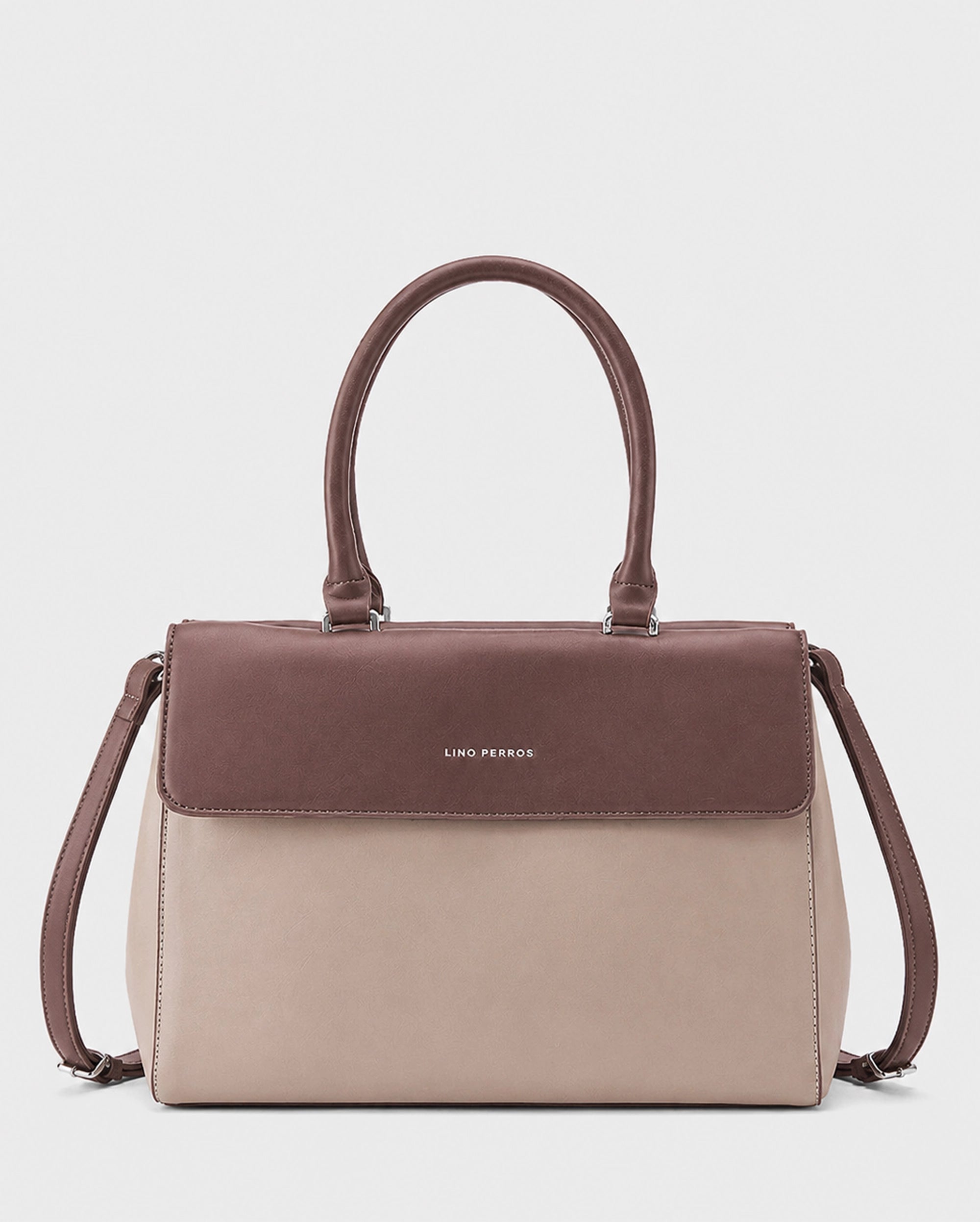 Voyage Dual Tone Taupe Satchel