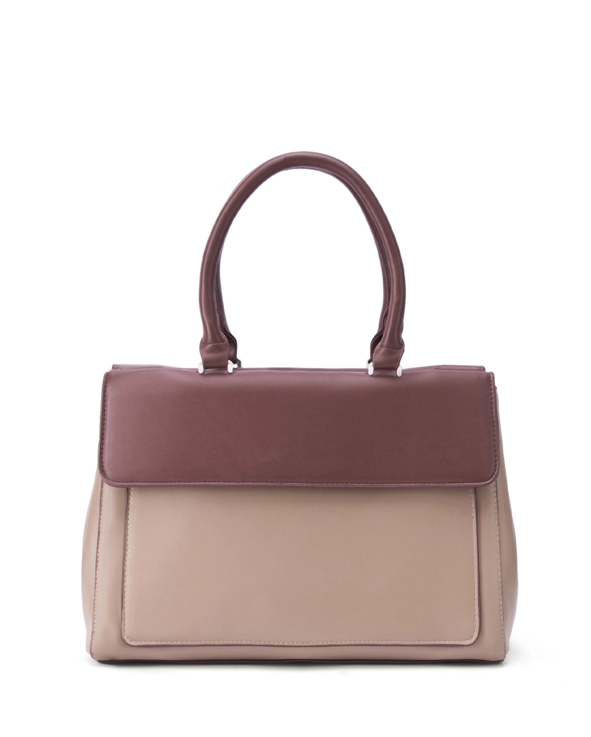 Voyage Dual Tone Taupe Satchel