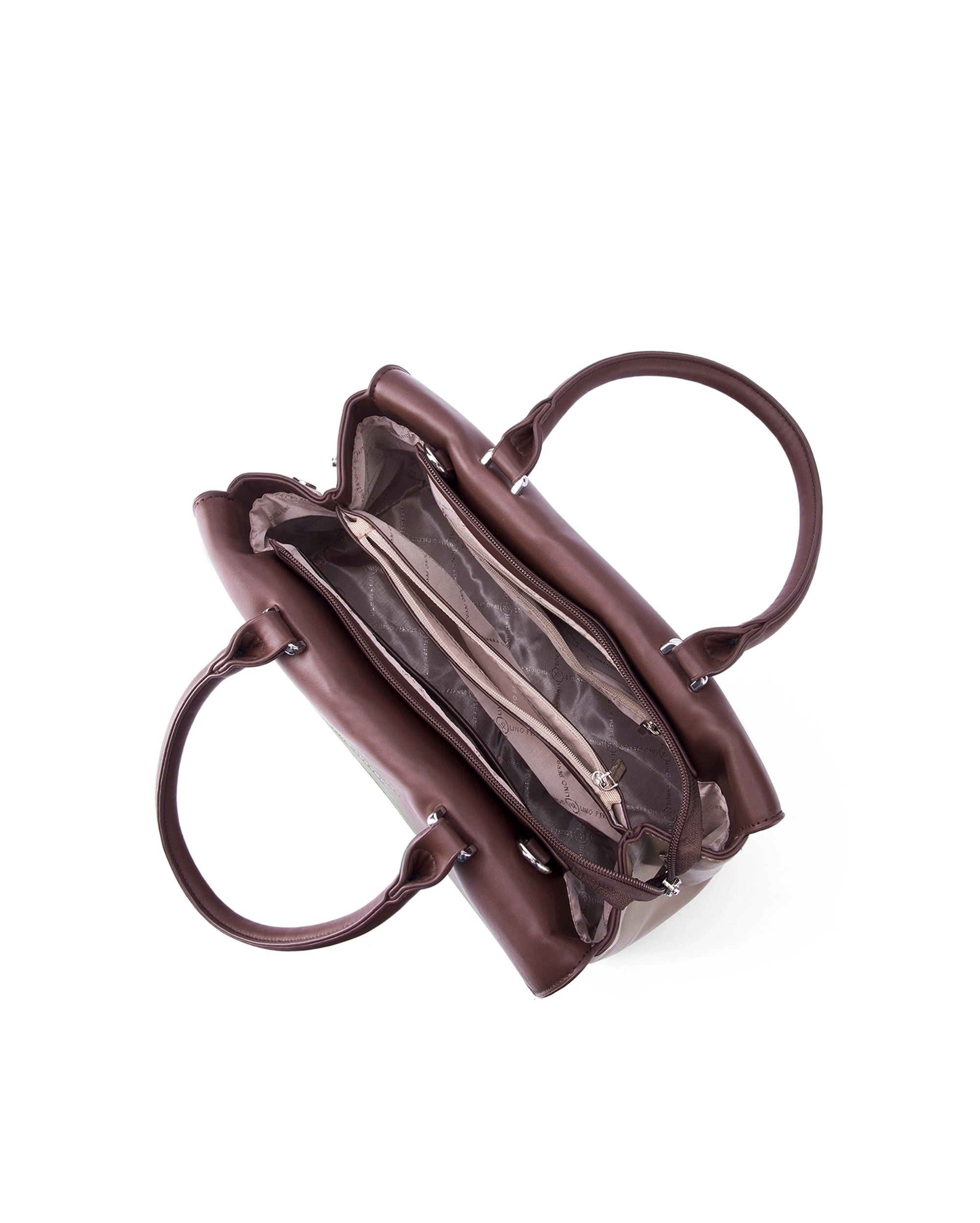 Voyage Dual Tone Taupe Satchel