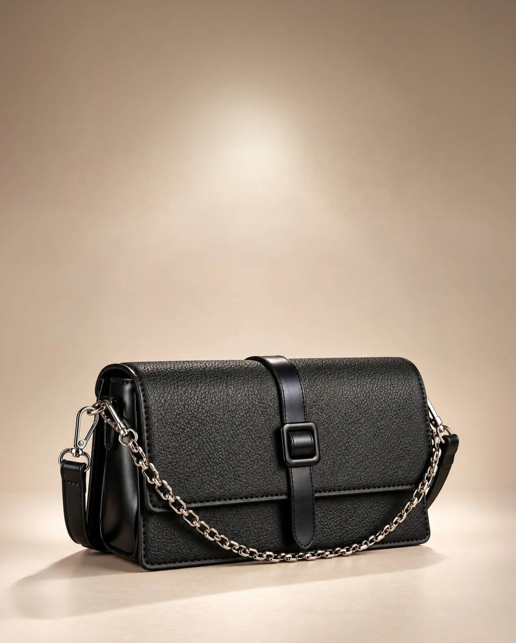 Ella Vale Black Shoulder Bag