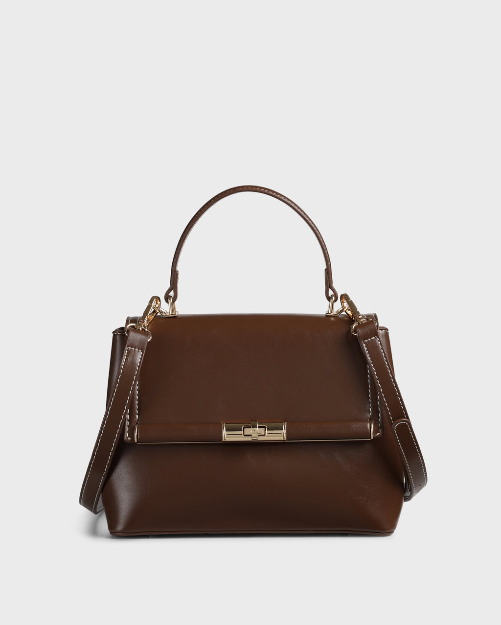 Ella Charlotte Coffee Satchel Bag