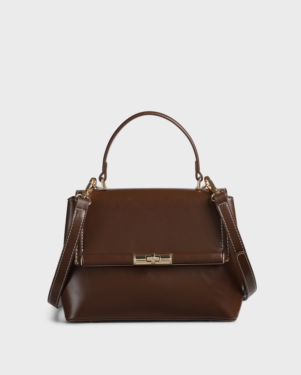 Ella Charlotte Coffee Satchel Bag