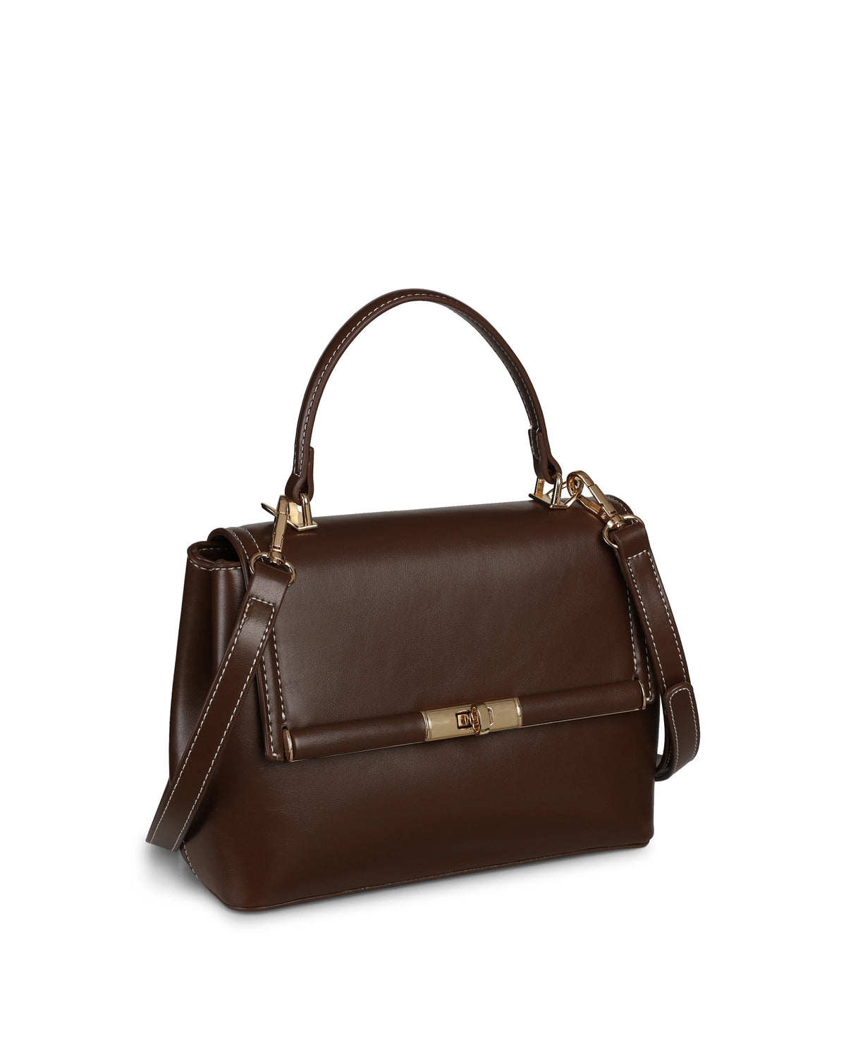 Ella Charlotte Coffee Satchel Bag