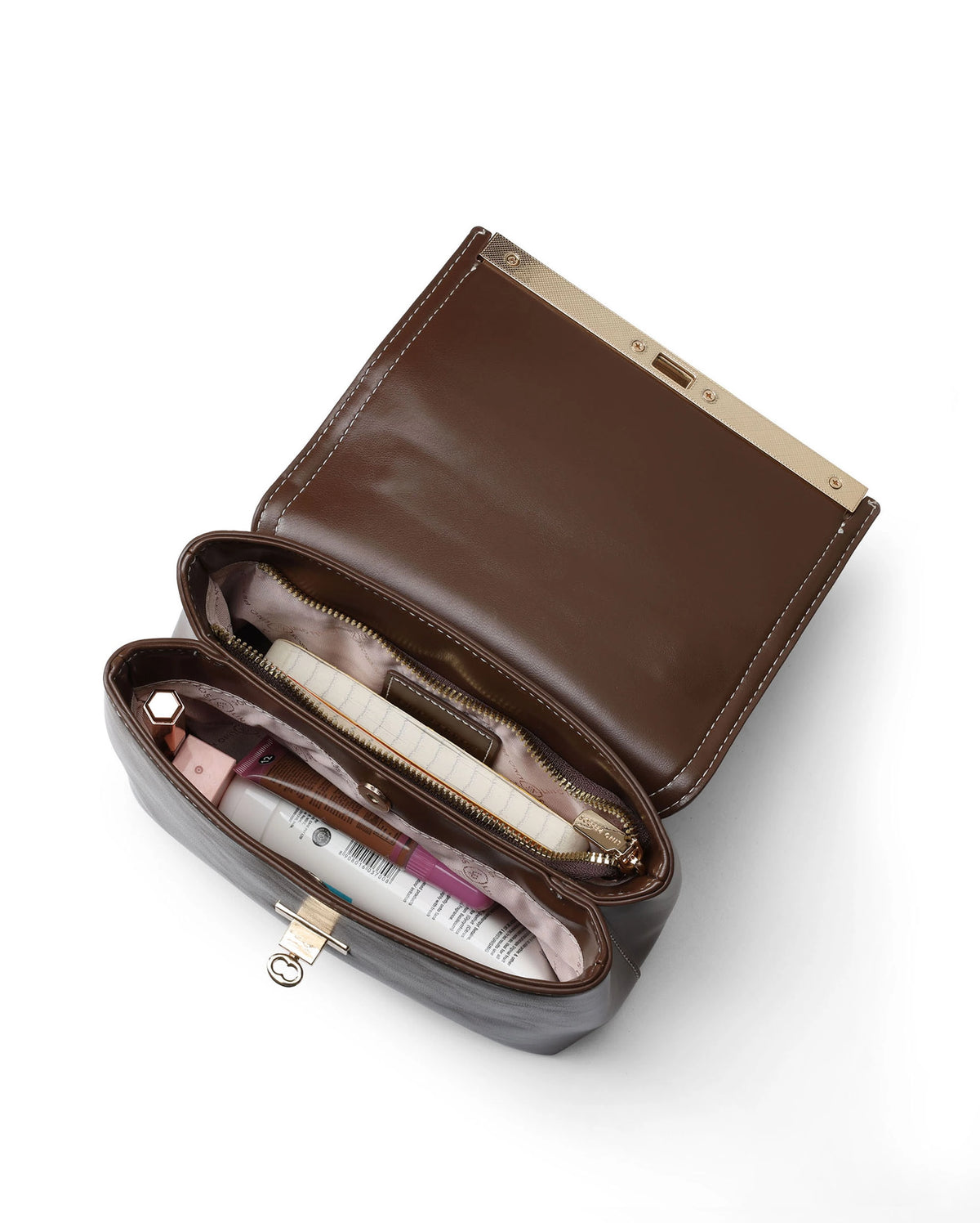 Ella Charlotte Coffee Satchel Bag