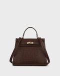 Voyage Eleanor Coffee Satchel Bag