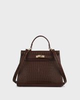 Voyage Eleanor Coffee Satchel Bag