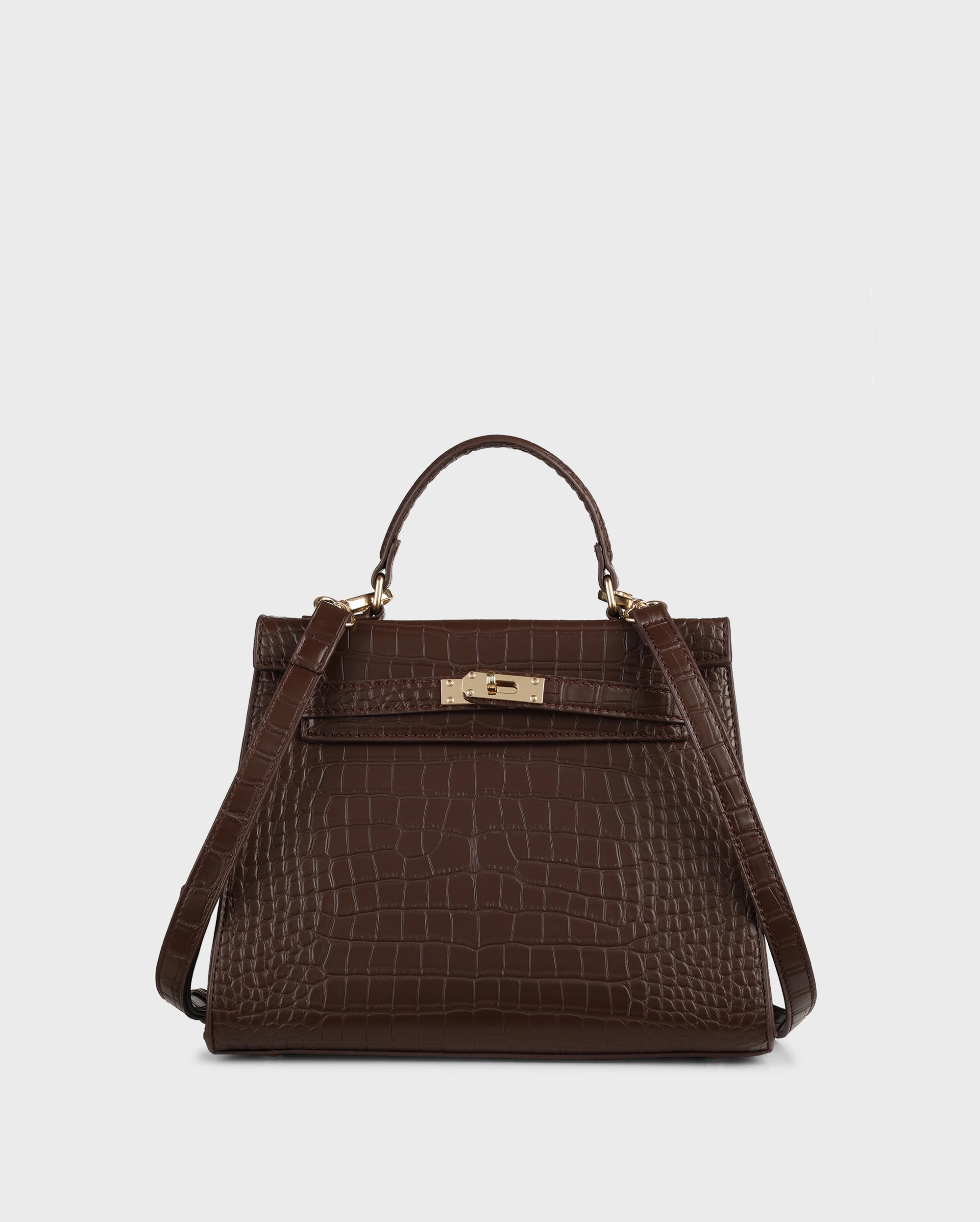 Voyage Eleanor Coffee Satchel Bag