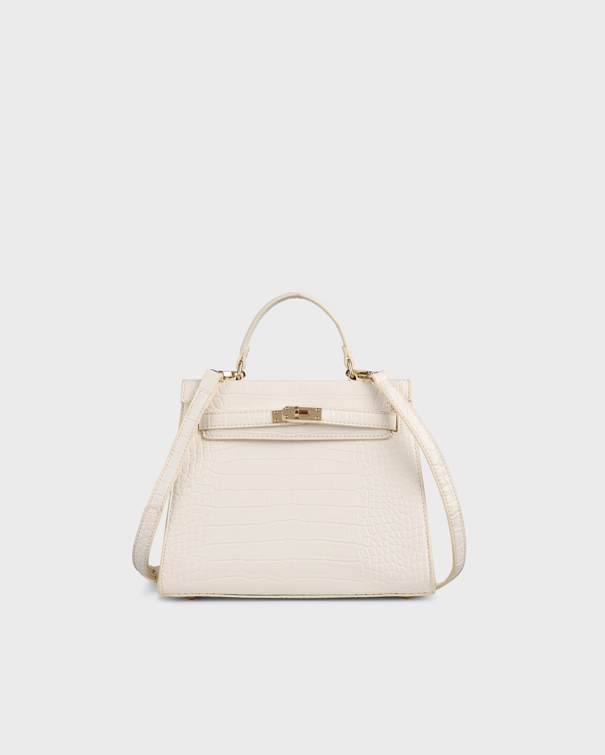 Voyage Eleanor Off-White Satchel Bag