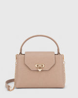 Ella Myra Beige Satchel Bag