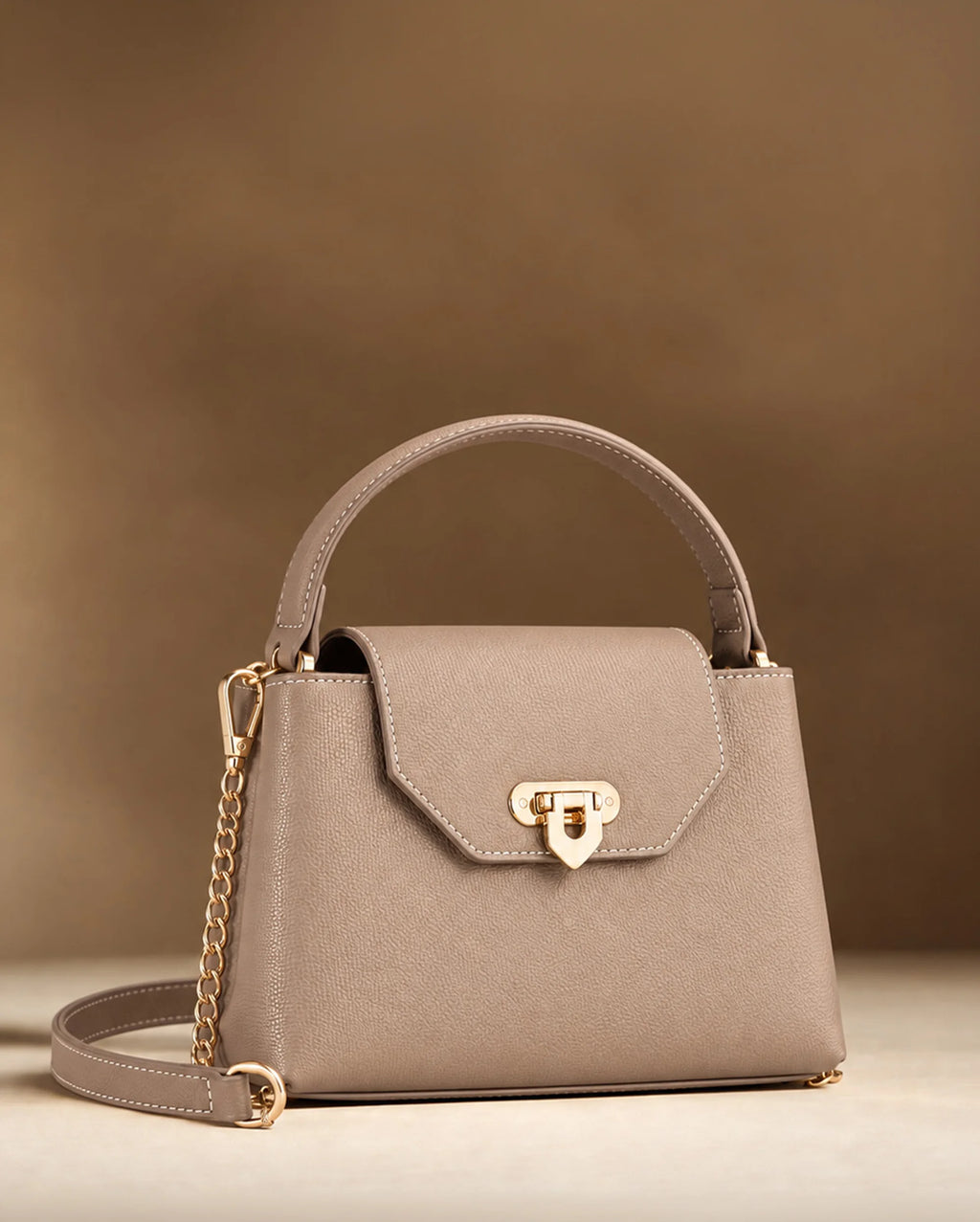 Ella Myra Beige Satchel Bag