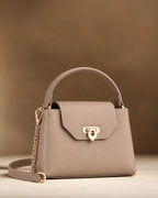 Ella Myra Beige Satchel Bag