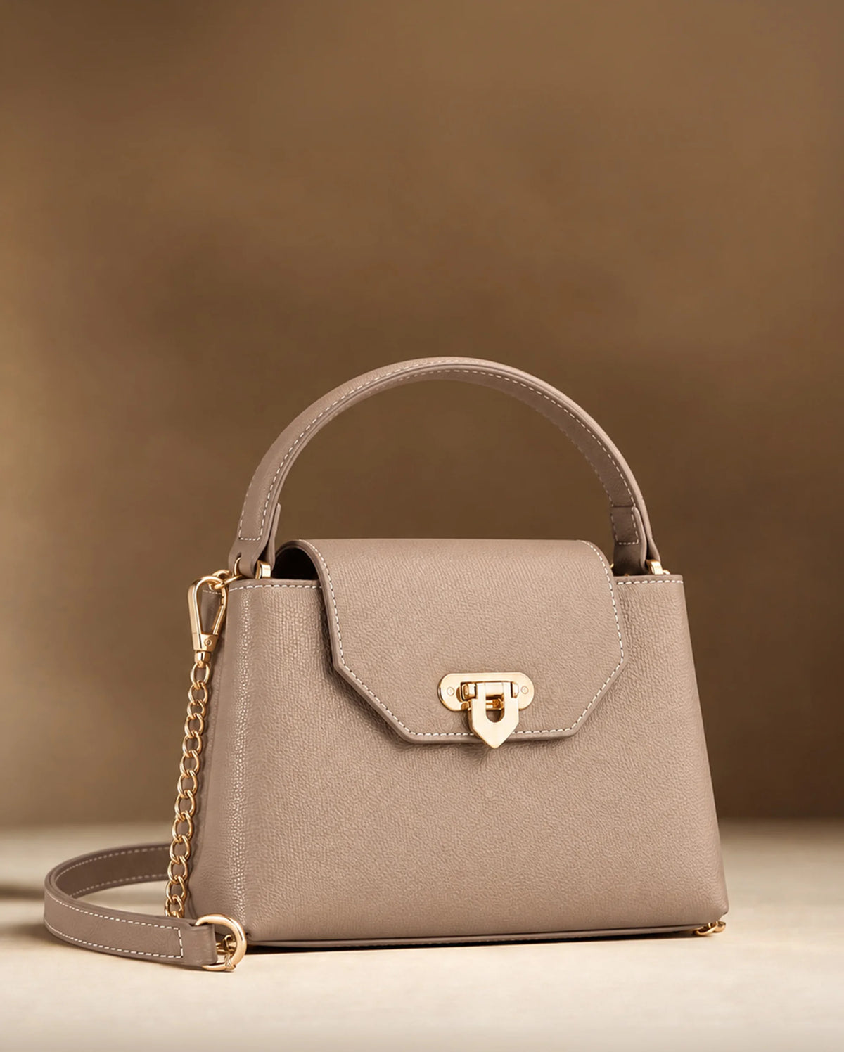 Ella Myra Beige Satchel Bag