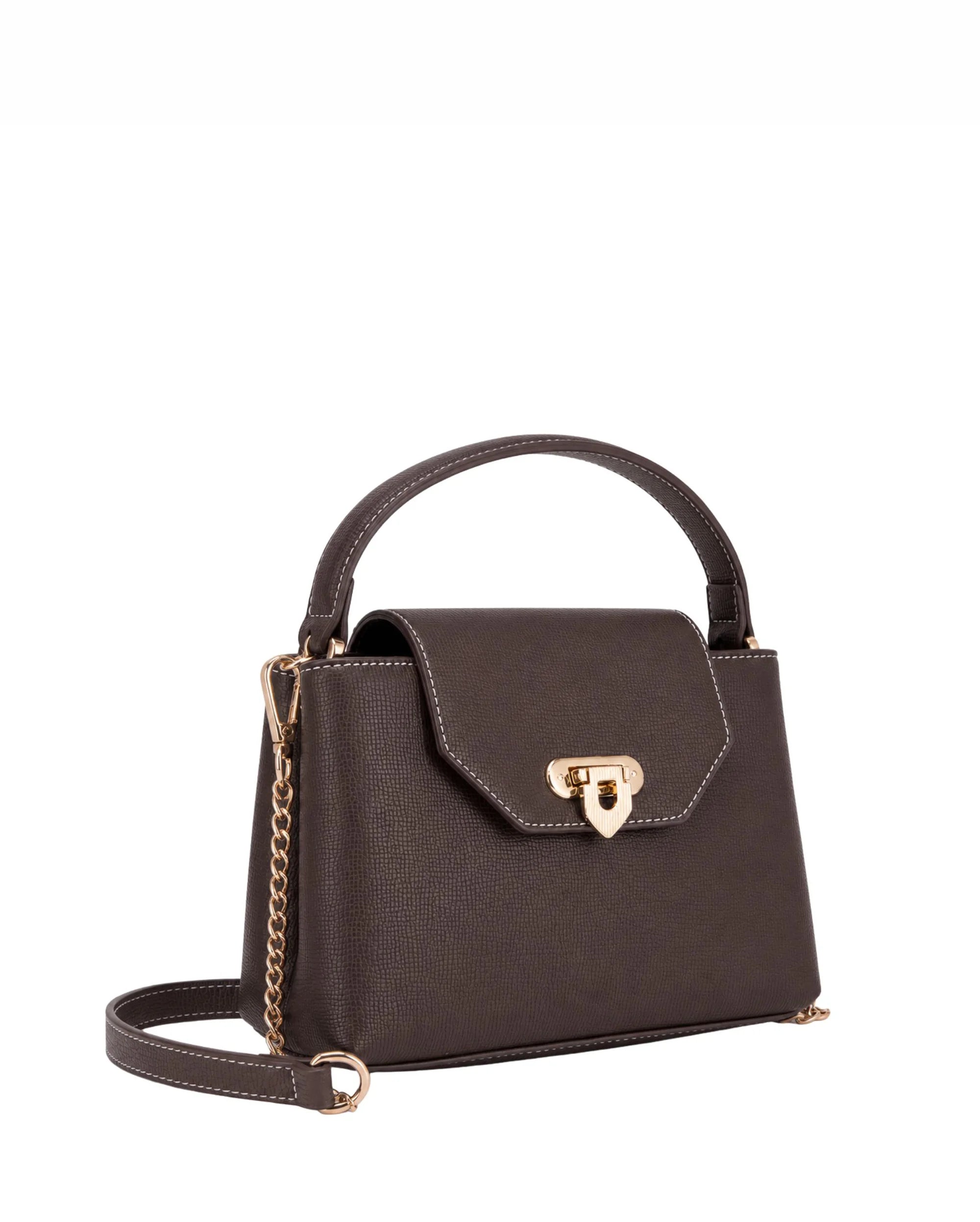 Ella Myra Coffee Satchel Bag