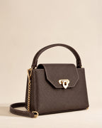 Ella Myra Coffee Satchel Bag